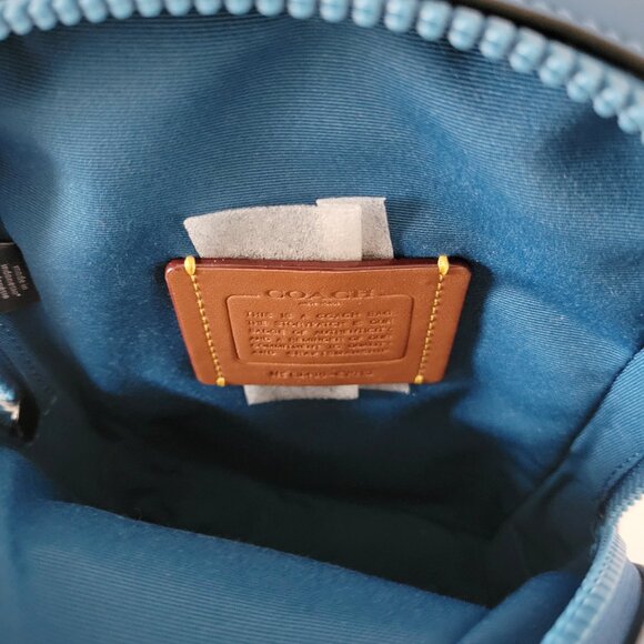 Coach CY912 Racer Sling Pack Signature Colorblock Messenger Bag Tan Pacifi - Picture 7 of 7